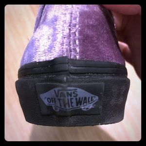 Purple velvet vans